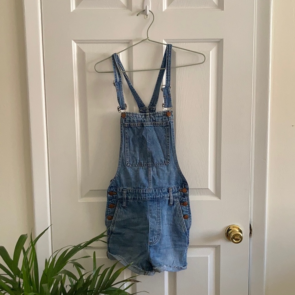 Madewell Adirondack Short Overalls- Dawkins Wash
